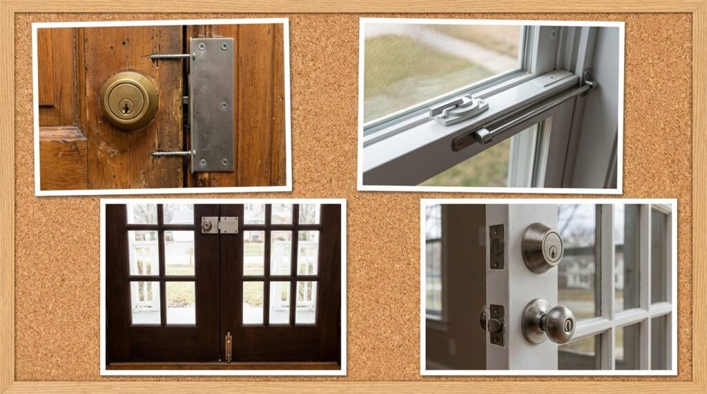 Home Defense Plan: Step-by-Step Guide for Families (2026) 7 Reinforced door frame and deadbolt for home defense perimeter hardening