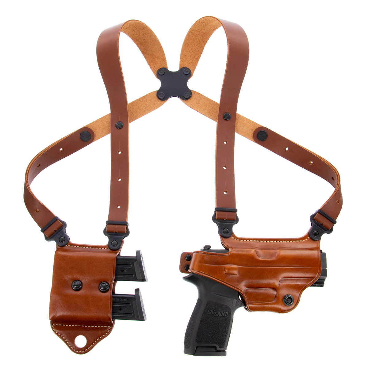 8 Best Shoulder Holsters in 2026: Classic Carry Done Right 10 Galco Miami Classic II leather shoulder holster with spider harness