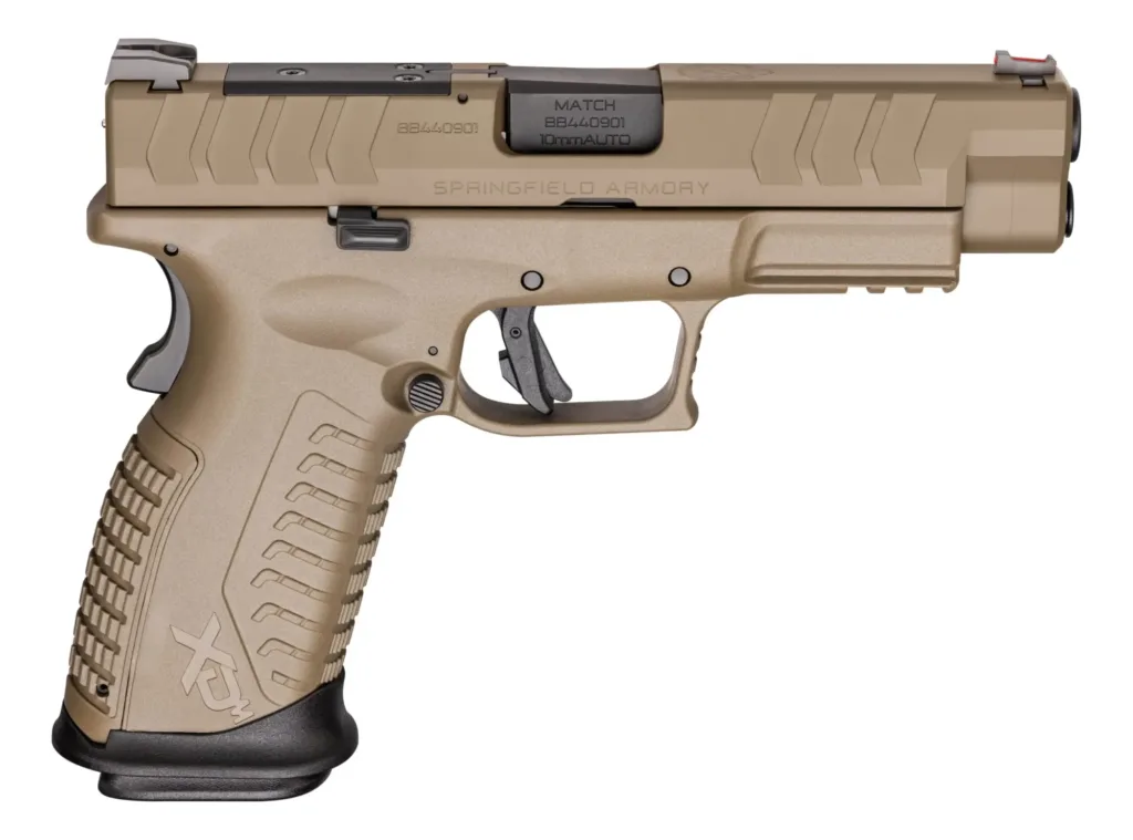 Springfield Model 2020 Gear Up: Free 10mm Pistol with Rifle Purchase 2 Springfield Armory XD-M Elite OSP 10mm pistol, the free gun included with the Model 2020 Gear Up promo