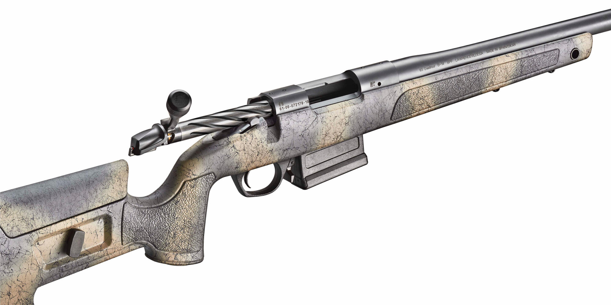 9 Best 6.5 PRC Rifles for 2026 (Long-Range Tested) 22 Bergara B-14 HMR 6.5 PRC long range bolt action rifle with mini-chassis stock