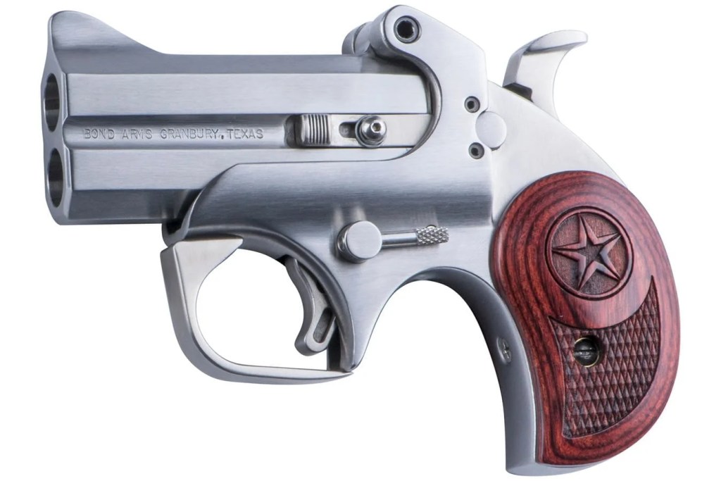The Guns of John Wick 3: Every Weapon Identified (2026) 12 Bond Arms Texas Defender Derringer for sale, one of the many weird and wonderful Guns of John WIck 3