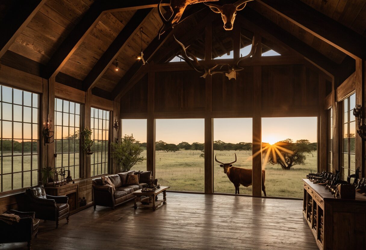 Best gun stores in Texas: Houston gun shop showroom interior with firearms display