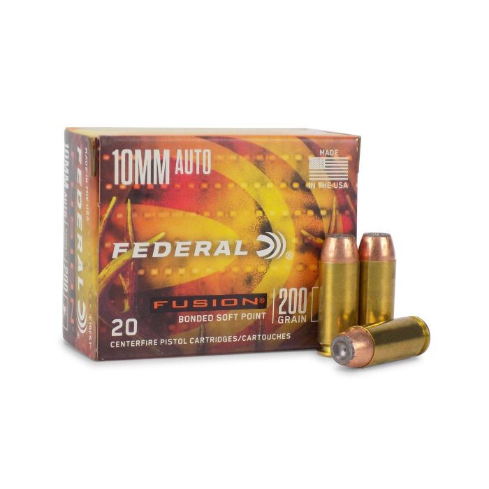 Best 10mm Ammo (2026): Self-Defense, Hunting, and Range 15 Federal Fusion 10mm 200gr soft point hunting ammo