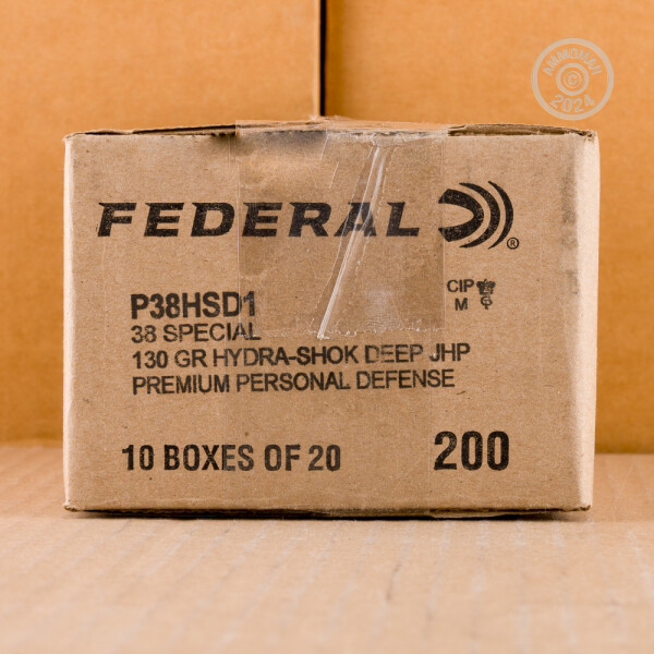 Best .38 Special Ammo for Self-Defense (2026) 13 Federal Hydra-Shok Deep 130gr 38 Special +P ammo