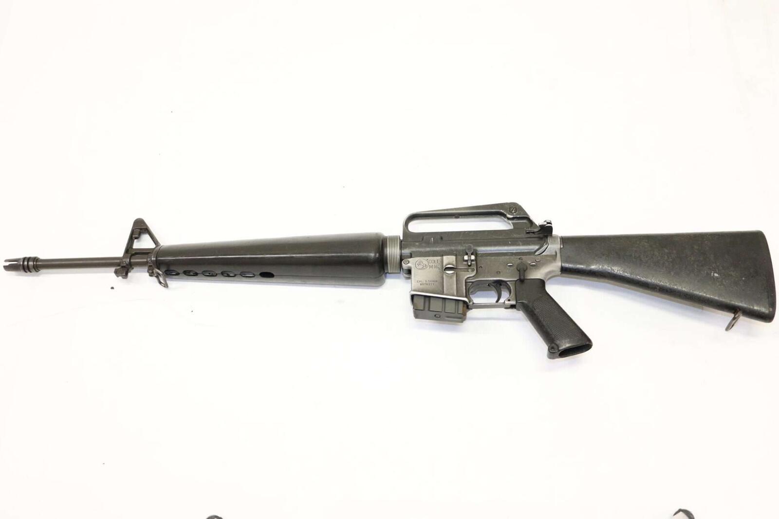 The Guns of The Matrix (1999): Every Weapon Identified 37 Colt M16 SP1 pre-A2 slab-side rifle Matrix lobby security