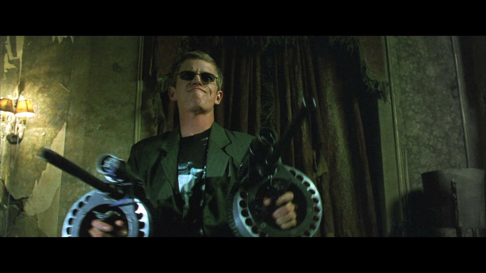 The Guns of The Matrix (1999): Every Weapon Identified 38 Mouse twin custom electric automatic shotguns John Bowring Matrix