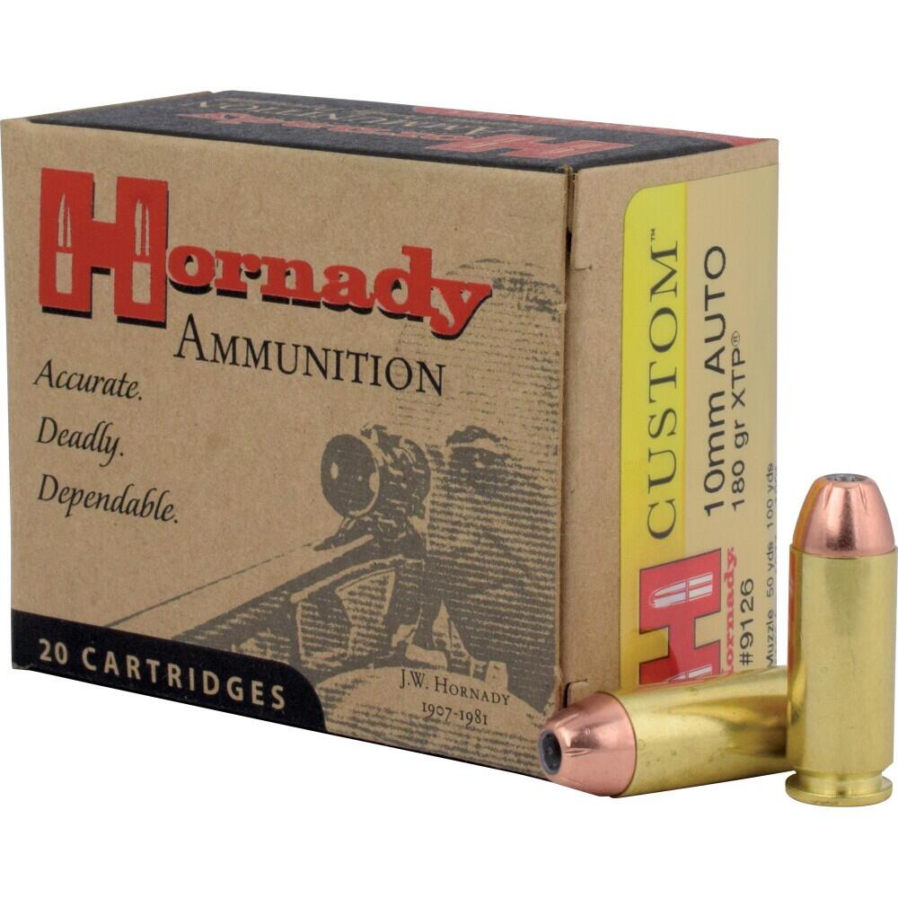 Best 10mm Ammo (2026): Self-Defense, Hunting, and Range 17 Hornady Custom 10mm 180gr XTP ammo