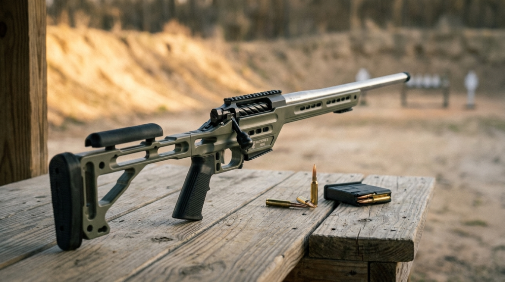 MPA BA Hybrid Review (2026): The PRS Dominator, Tested 2 MPA BA Hybrid rifle on a weathered range bench with 6.5 Creedmoor cartridges at an outdoor range