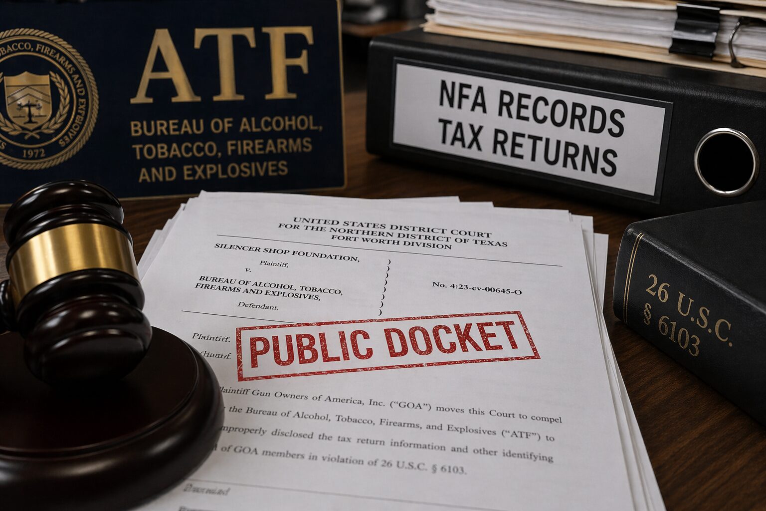 GOA ATF data leak: NFA Form 1 court docket disclosure case