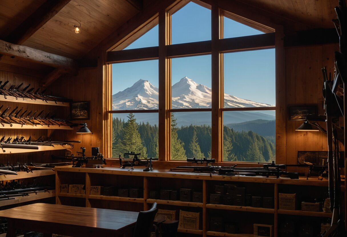 Best gun stores in Oregon: Portland area gun shop interior