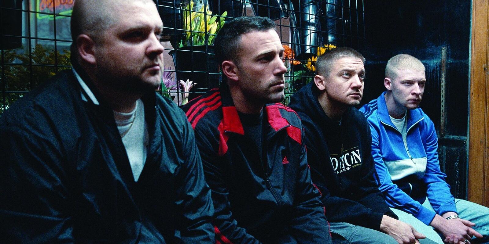 Guns of The Town 2010 movie still featuring the four-man Charlestown bank robbery crew