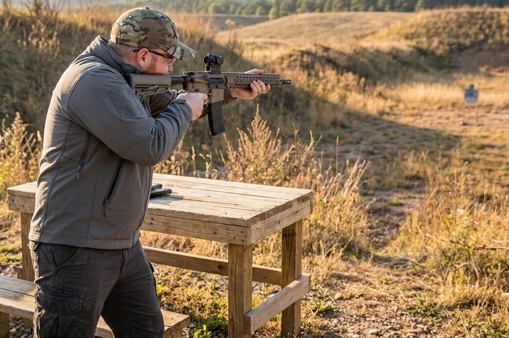 PSA Sabre-15 Review: 1,500 Round Test of PSA's Duty-Grade AR (2026) 6 The PSA Sabre-15 at the range during 1,500-round test