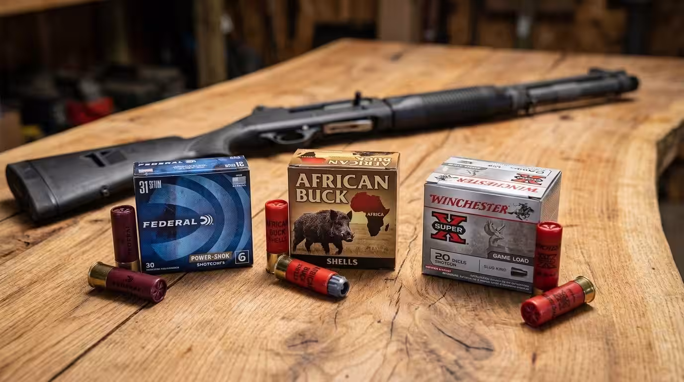 Shotgun shells Buckshot slugs and birdshot