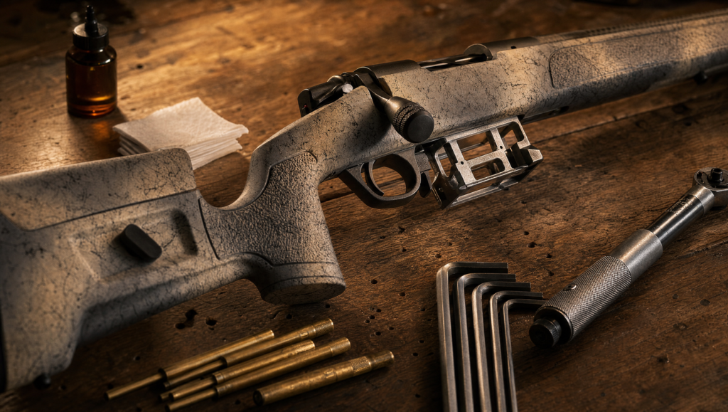 Bergara HMR integrated aluminum mini-chassis skeleton