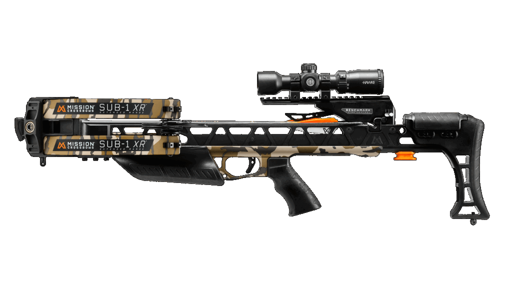 Best Crossbows (2026): Hunting, Speed, and Stealth Ranked 13 Mission Sub-1 XR crossbow in Mossy Oak Bottomland camo — Mathews-built compound crossbow with sub-MOA accuracy at 410 fps