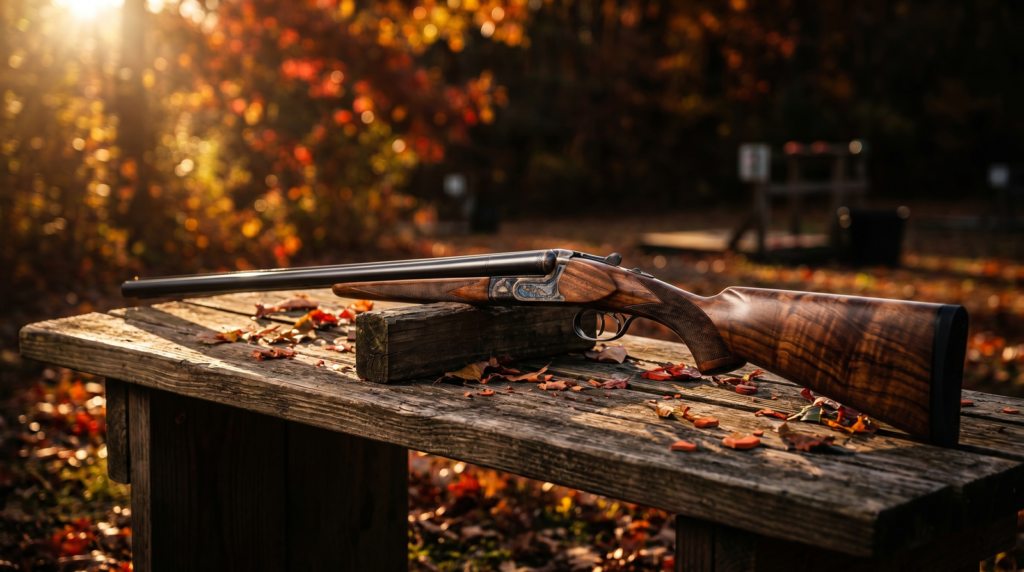 CZ Sharp-Tail side by side shotgun at golden hour