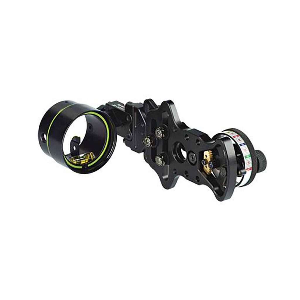 Best Bow Sights (2026): Single-Pin, Multi-Pin, and Electronic Ranked 5 HHA Optimizer Ultra X single-pin slider bow sight with R.D.S. tape system and refined geometry