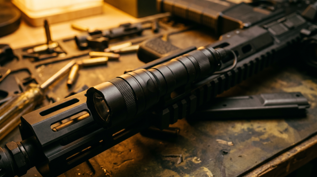 AR-15 Facts: 10 Surprising Things You Didn't Know 4 An AR-15 fitted with a weapon light