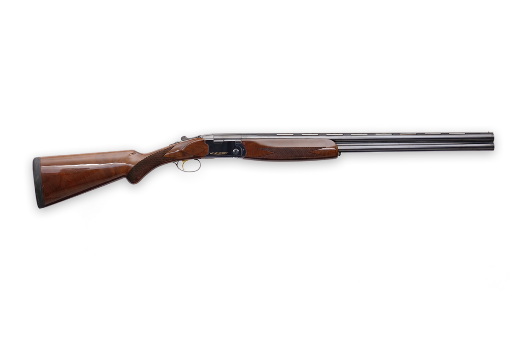 8 Best Over/Under Shotguns in 2026: From Budget to Premium 15 Weatherby Orion I over/under shotgun with high-gloss Turkish walnut stock chrome-lined barrels and Prince of Wales grip side profile product photo