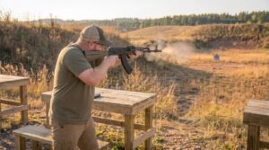 PSAK-47 GF3 being fired at an outdoor range