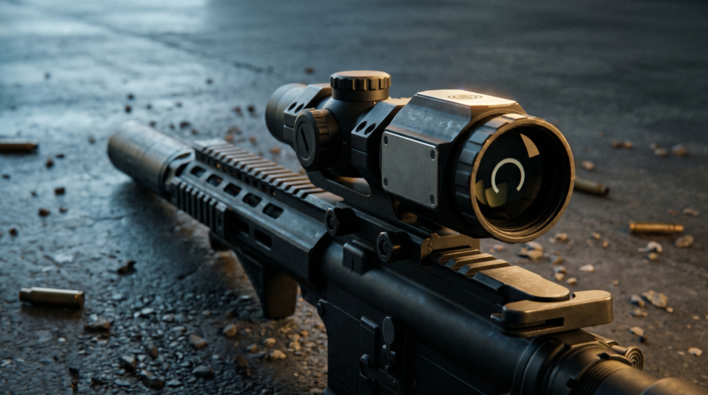 8 Best Prism Scopes in 2026: Tested and Ranked 35 Sig Sauer Bravo3 3x24 fixed-magnification combat optic on tactical SBR