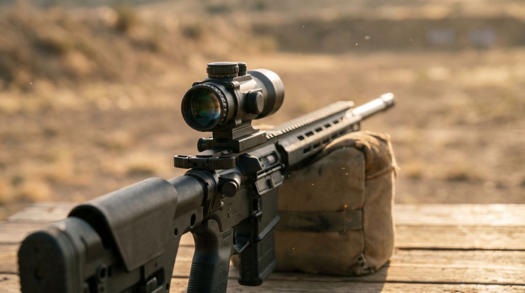 AR-15 Facts: 10 Surprising Things You Didn't Know 3 An AR-15 built out with a magnified prism optic
