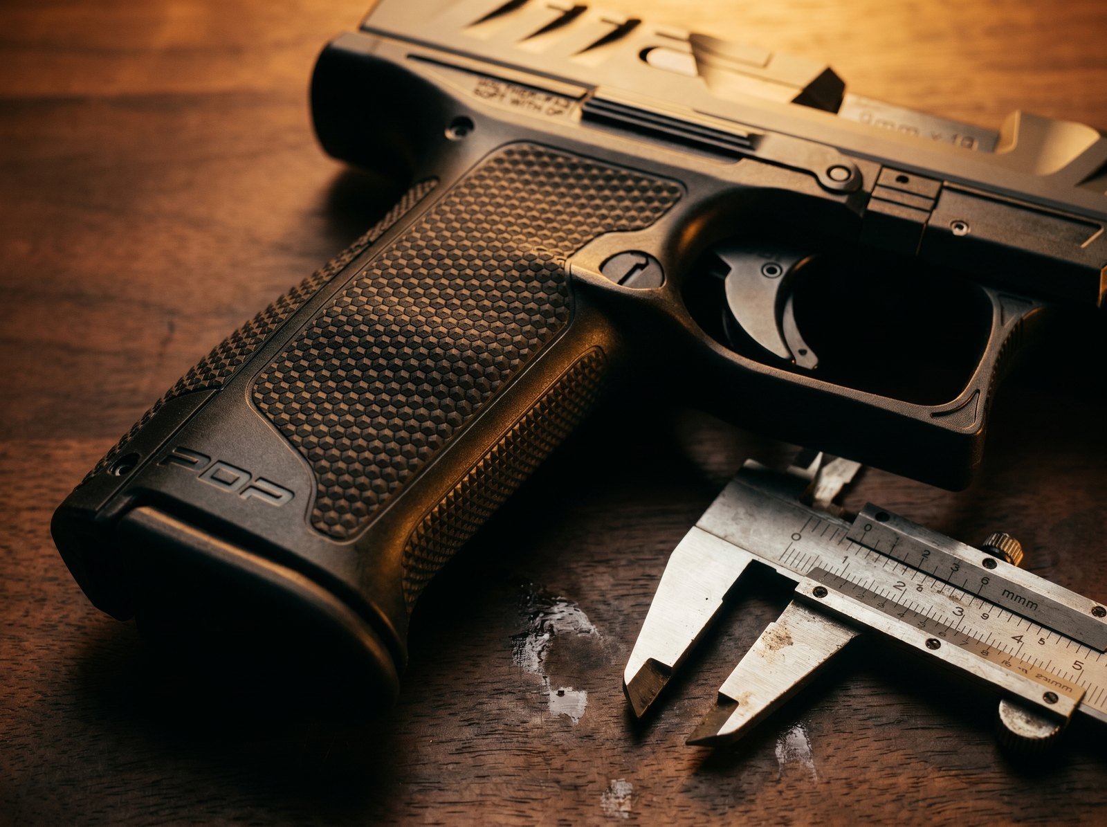 Walther PDP F-Series grip and trigger detail showing the reduced grip circumference