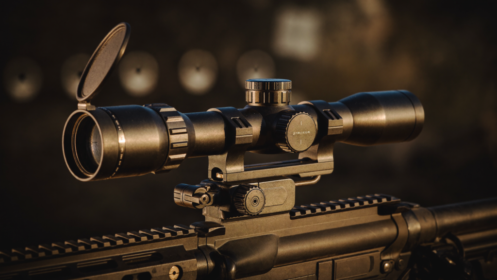 10 Best LPVOs in 2026: Tested and Ranked 14 Trijicon VCOG 1-8x28 LPVO mounted on AR-15 at golden hour range