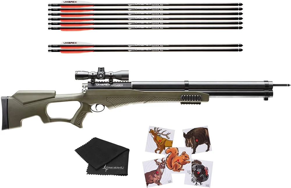 Best Guns That Shoot Arrows (2026): Air Bows and Arrow Rifles Ranked 5 Umarex AirSaber PCP arrow rifle with Axeon scope 480 fps