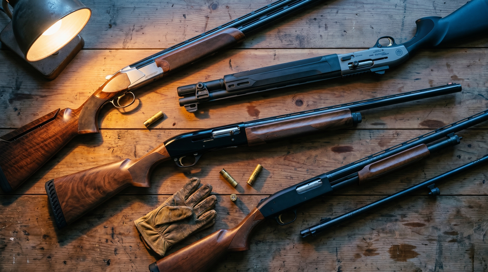 8 Best Shotguns for Women in 2026: Fit, Recoil, and Real Recommendations 1 Best shotguns for women 2026 — Beretta A300 Ultima, Benelli Montefeltro, Browning Citori, and Mossberg 500 Compact 20-gauge picks arranged on a gun-room workbench