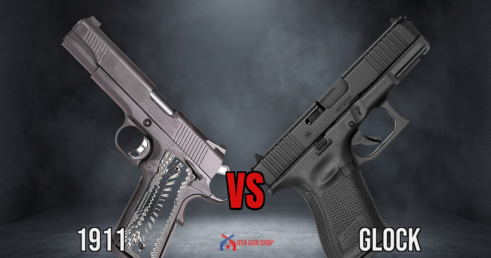 1911 Vs Glock comparison