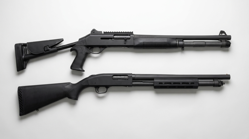 Benelli M4 vs Mossberg 590: Which Defensive Shotgun? (2026) 8 Top-down comparison of the Benelli M4 and Mossberg 590A1