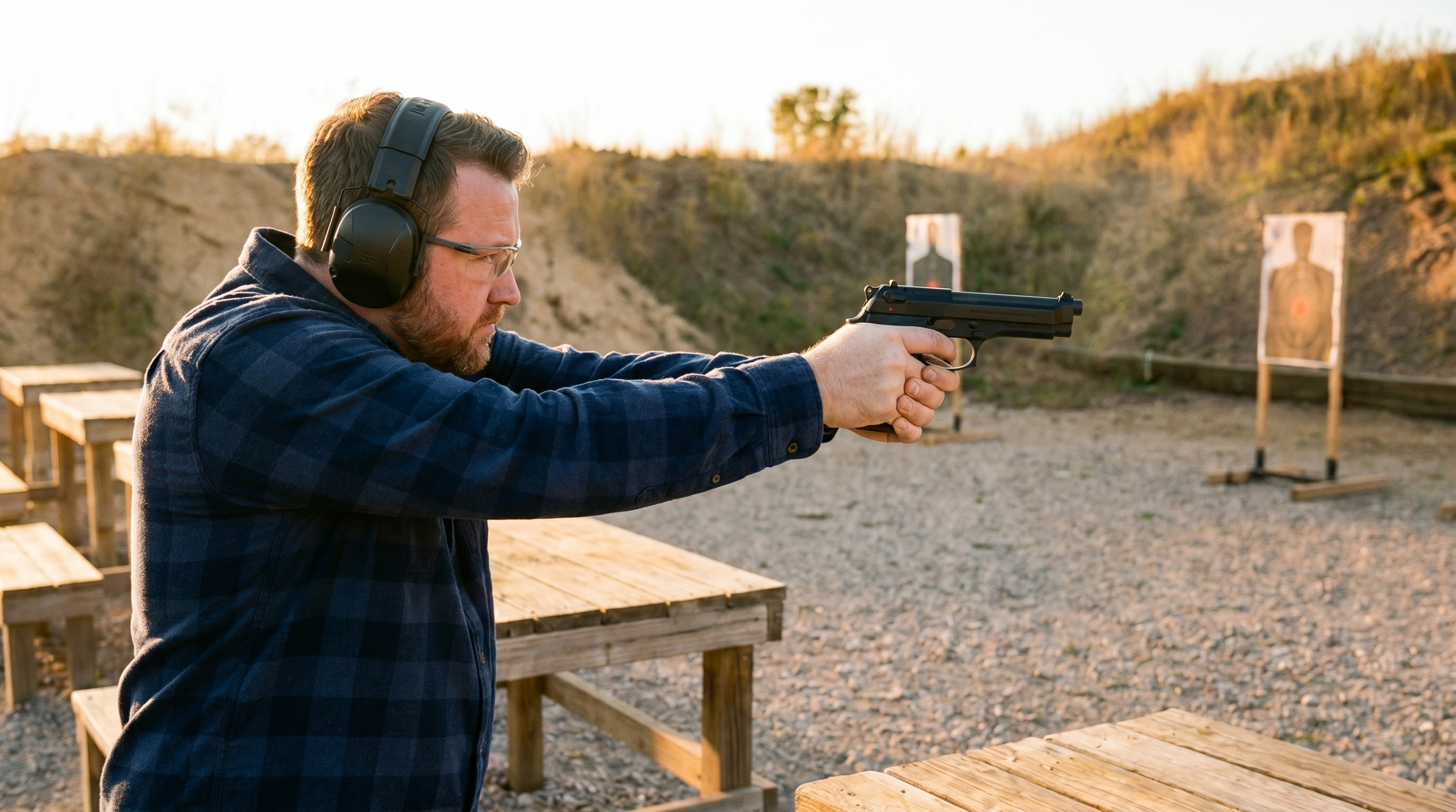 Beretta 92FS Review: 1,000 Rounds with the Wonder Nine (2026) 4 Shooting the Beretta 92FS at an outdoor range