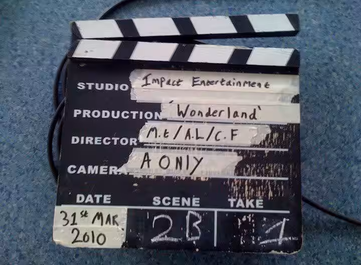 How Hollywood Armorers Actually Work 1 A wooden film clapperboard used on a movie set