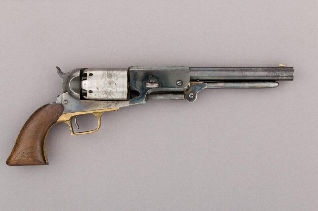 Original 1847 Colt Walker percussion revolver, the pattern the Cimarron Walker Dragoon reproduces