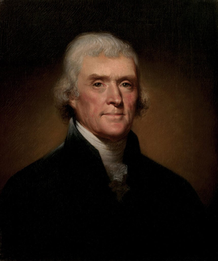 Guns of the Presidents: What They Actually Owned 3 Rembrandt Peale's 1800 portrait of Thomas Jefferson.