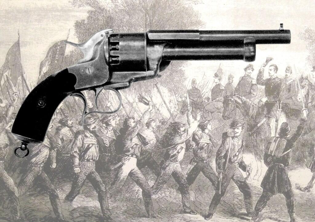 The 7 Rarest Production Guns in the World 4 The LeMat: a nine-shot revolver wrapped around a central shotgun barrel.