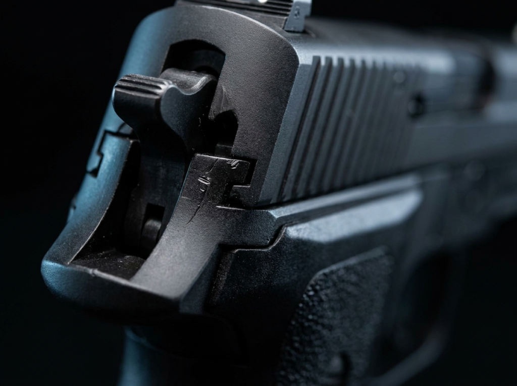 Sig P226 vs Sig P320: Which SIG Should You Buy? (2026) 10 Macro detail of the exposed hammer and decocker on the Sig P226