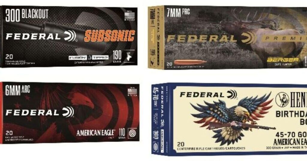 The Kinetic Group Sweeps All Four FBI 5.56mm Rifle Ammo Categories 2 A selection of Federal Premium rifle ammunition boxes on a dark background