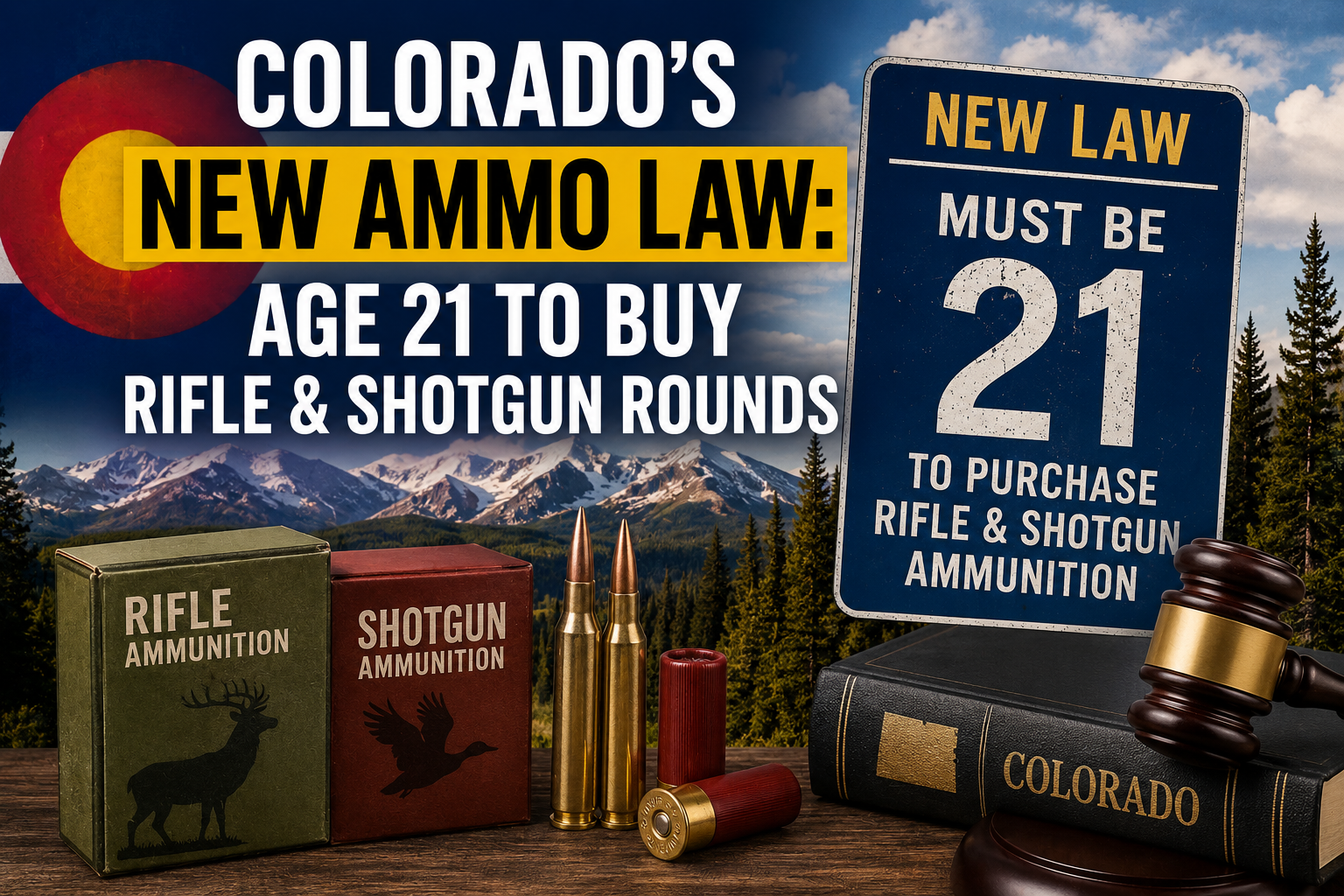 Colorado's New Ammo Law: Age 21 to Buy Rifle & Shotgun Rounds 1 Colorado introduces new laws for buying ammo
