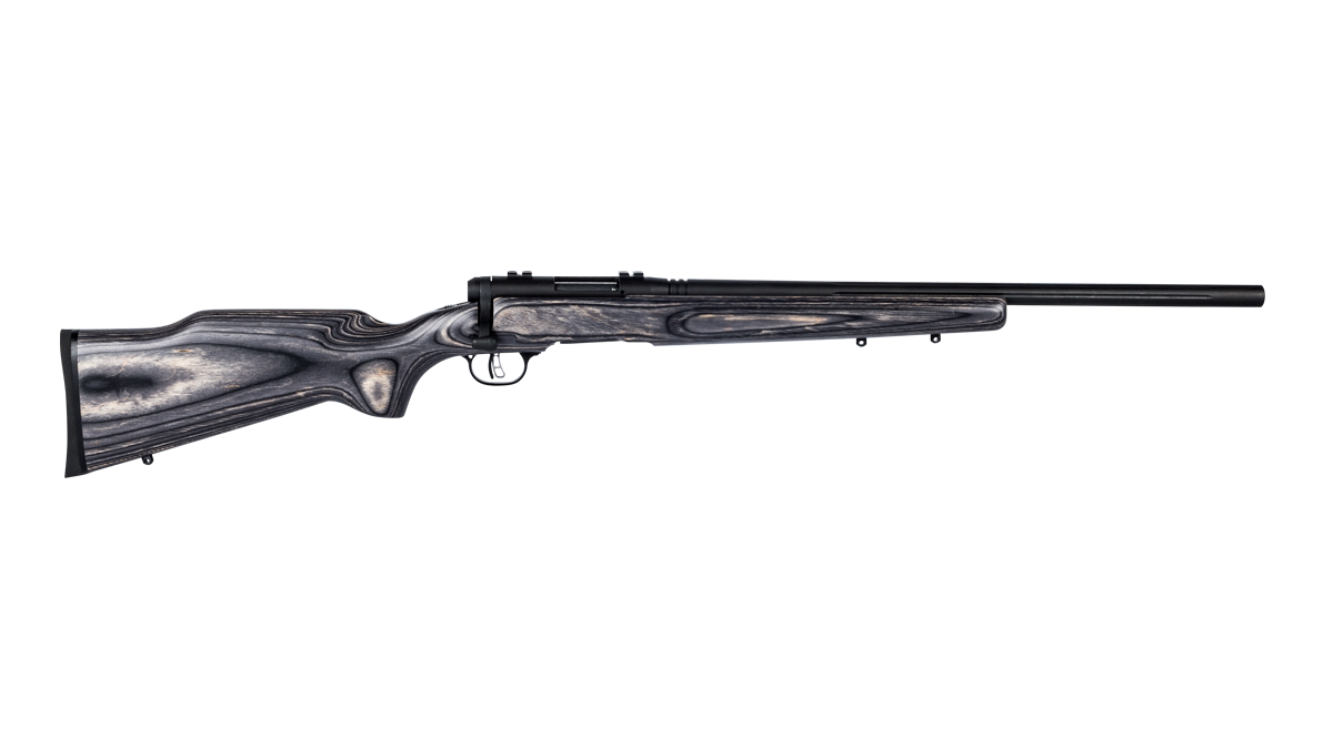 4 Best .17 WSM Rifles in 2026 (Tested and Ranked) 2 Savage B.MAG .17 WSM bolt-action rifle with gray laminate beavertail stock