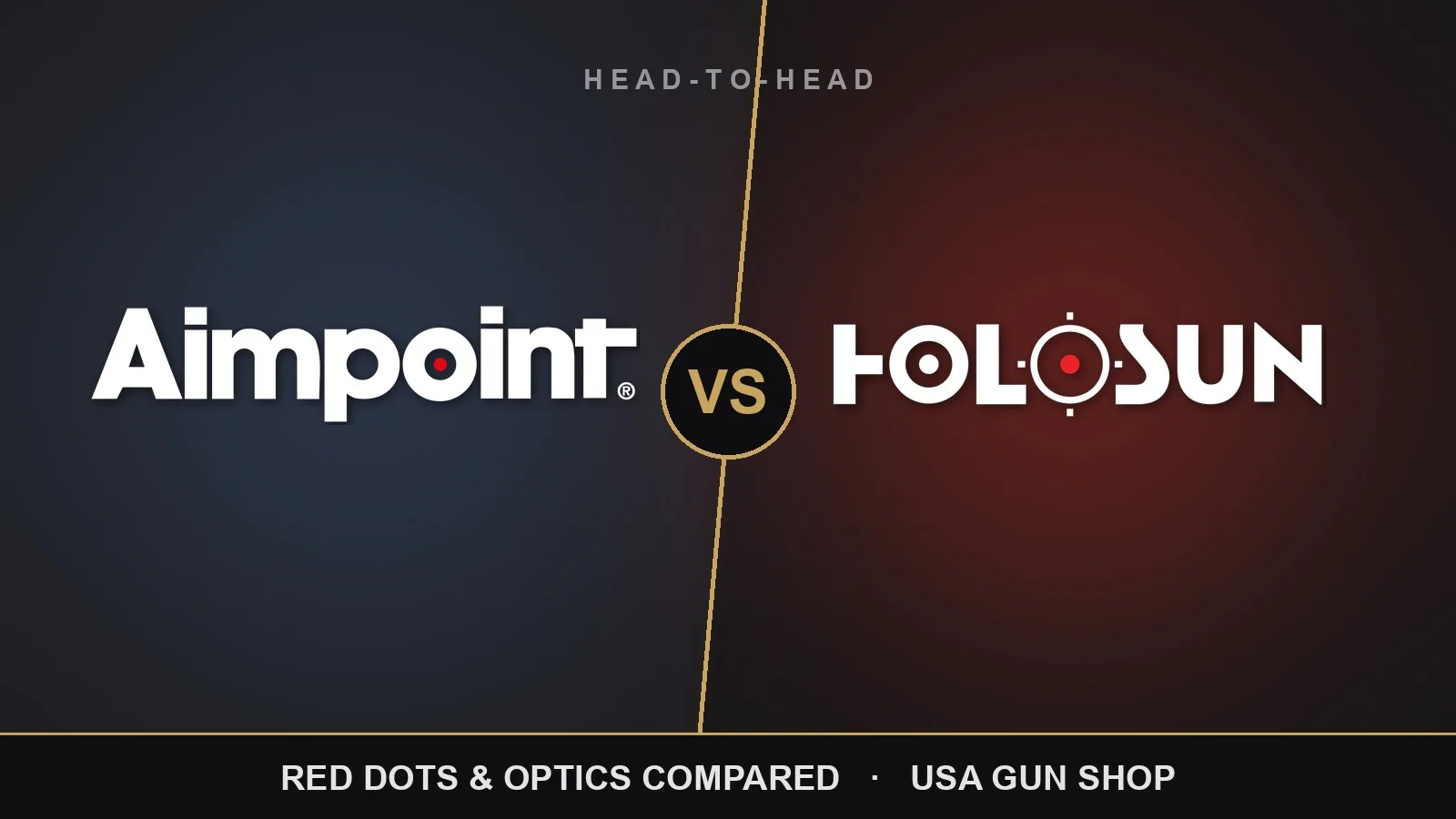 Aimpoint vs Holosun: Red Dots & Optics Compared 1 Aimpoint vs Holosun red dots and optics compared — USA Gun Shop head-to-head