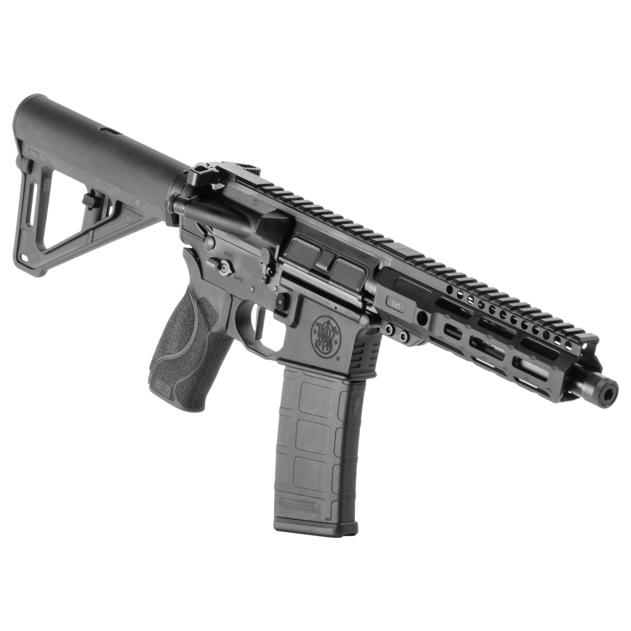 S&W Puts the M&P15 AXE in 300 Blackout 2 Smith and Wesson M&P15 AXE Pistol in 300 Blackout with brace and seven sided M-LOK handguard