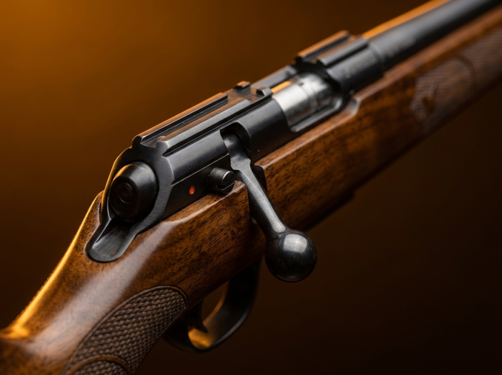 CZ 457 Review (2026): The Best-Value Precision Rimfire, Tested 5 Macro of the CZ 457 receiver, bolt handle and integral dovetail on the walnut stock