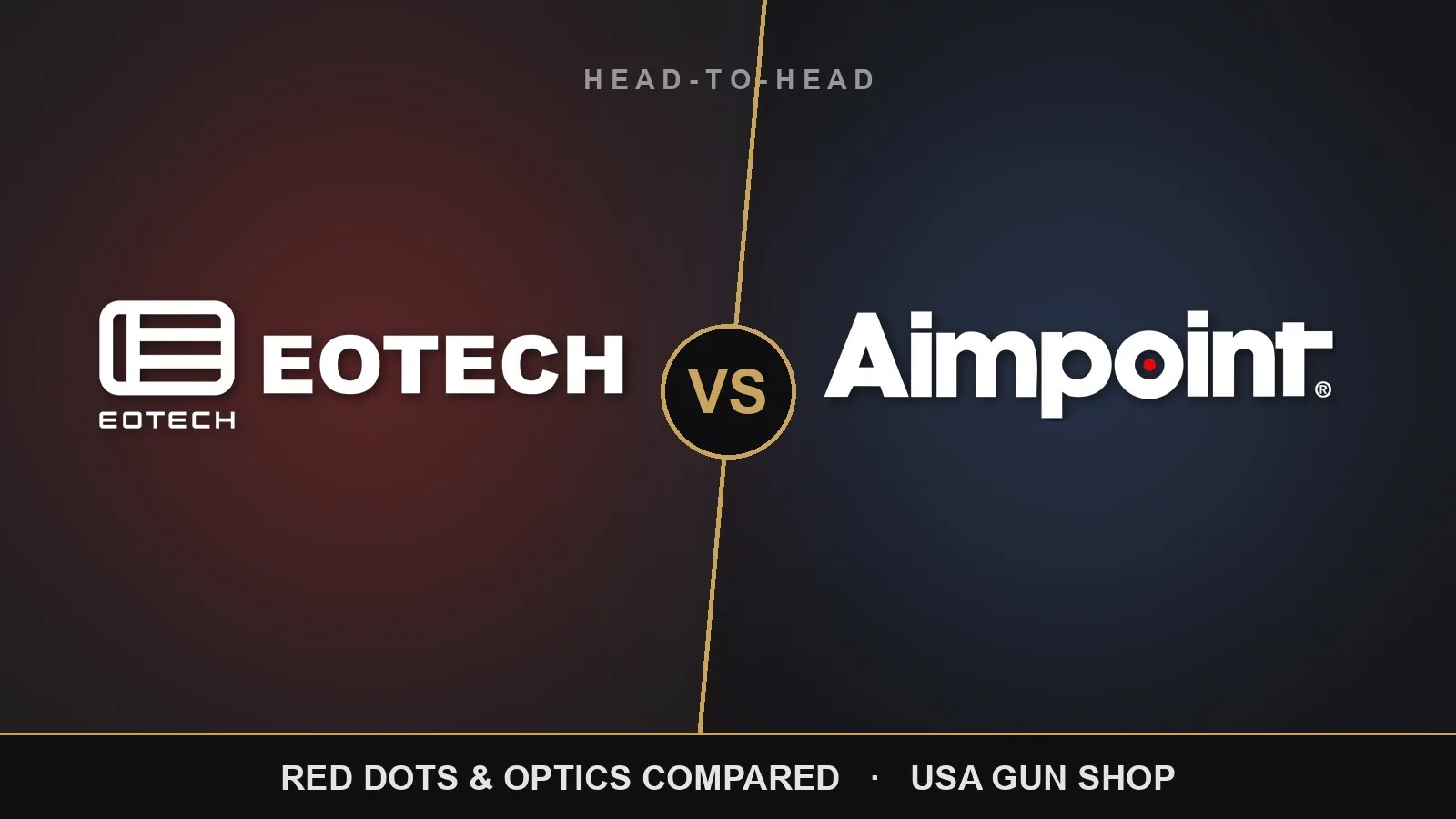 EOTech vs Aimpoint: Holographic Sight vs Red Dot Compared 1 EOTech vs Aimpoint holographic sight and red dot compared — USA Gun Shop head-to-head