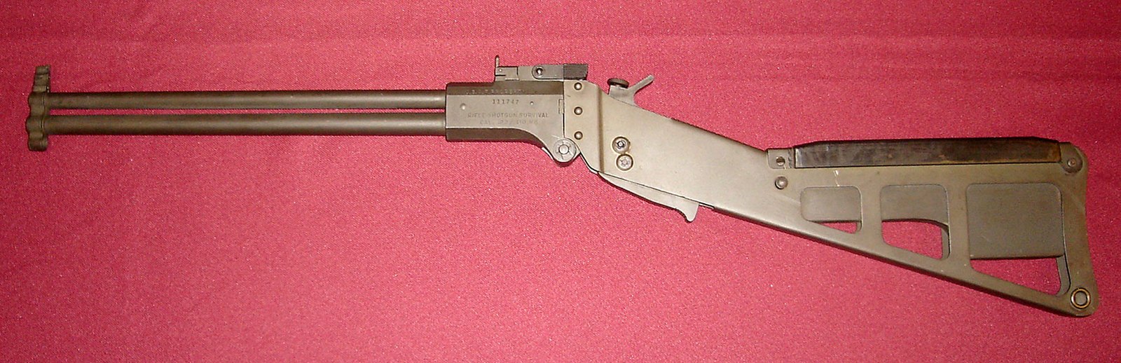 Guns in Extreme Places: From Space to the Deep Sea 7 The folding M6 aircrew survival gun, a .22 Hornet over .410 combination