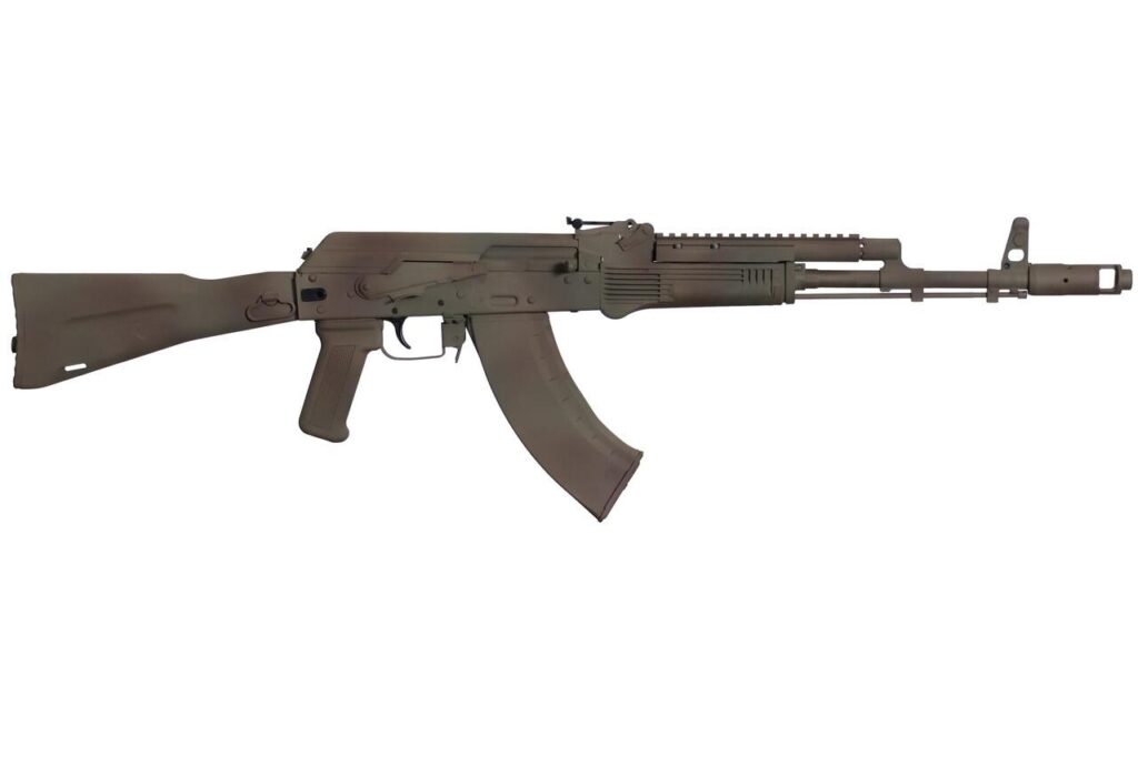 Meridian Trench-103: The Hand-Painted American AK-103 4 The Meridian Trench-103 in the Dubok Shadow Eastern-European woodland finish