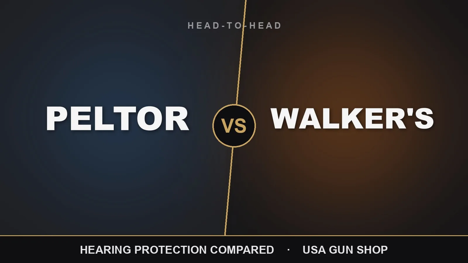 Peltor vs Walkers: Hearing Protection Compared 1 Peltor vs Walkers electronic hearing protection compared — USA Gun Shop head-to-head