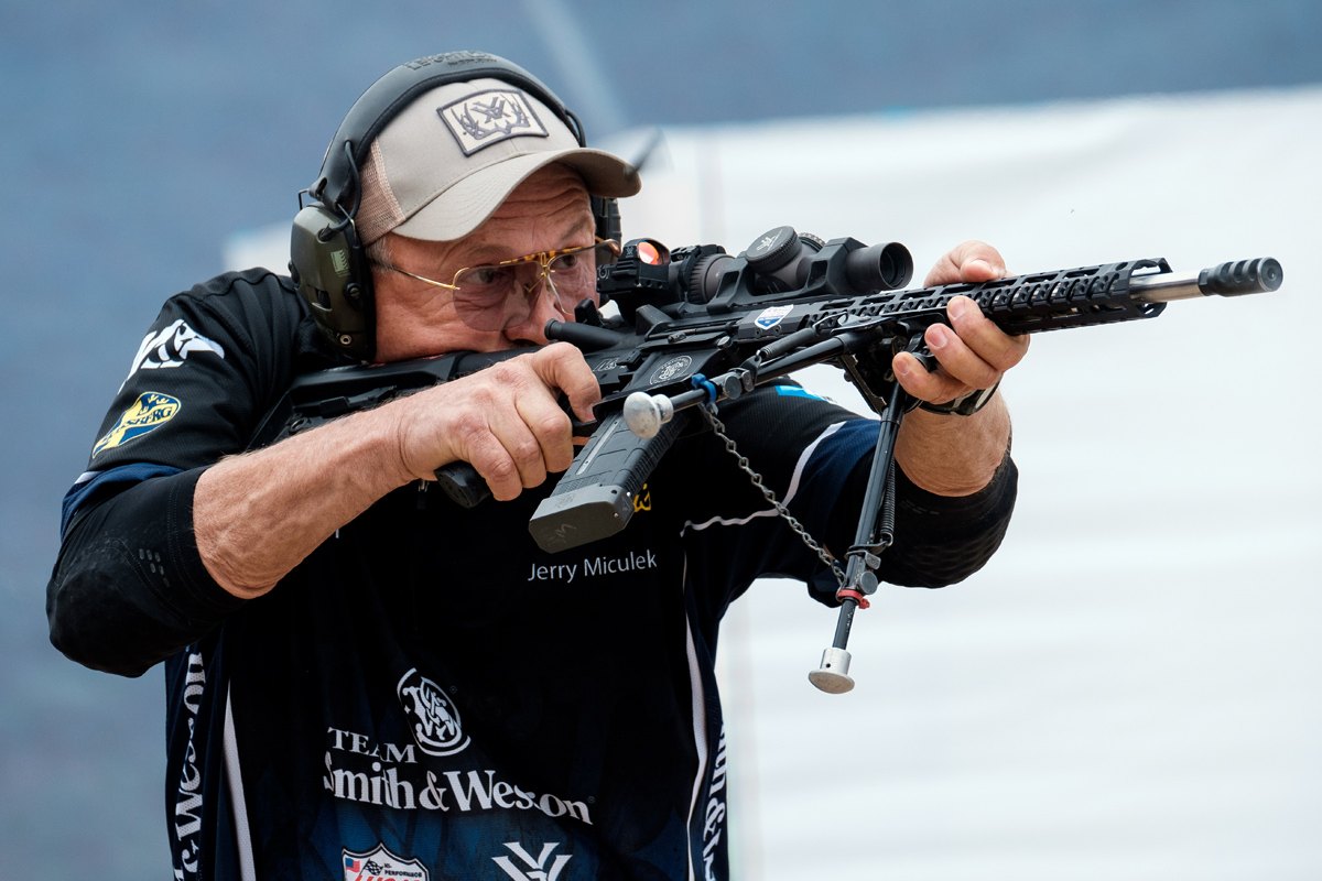 The Greatest Trick Shooters and Exhibition Legends Who Ever Lived 2 Jerry Miculek, the fastest revolver shooter alive, shooting in competition