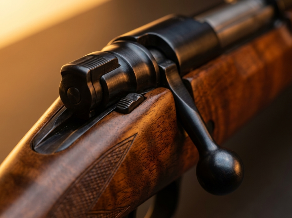 Winchester Model 70 Review (2026): The Rifleman's Rifle, Tested 5 Macro of the Winchester Model 70 receiver, bolt, claw extractor and three-position safety